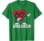 Funny Dabbing Heart Valentines Day Boys Kids Love T shirt
