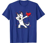 Funny Dabbing Husky Heart Valentine’s Day Gift Boys Girls T-Shirt