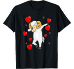 Funny Dabbing Sheep Red Heart Valentines Day Gifts Farmers T-Shirt