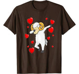 Funny Dabbing Sheep Red Heart Valentines Day Gifts Farmers T-Shirt