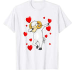 Funny Dabbing Sheep Red Heart Valentines Day Gifts Farmers T-Shirt
