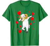 Funny Dabbing Sheep Red Heart Valentines Day Gifts Farmers T-Shirt