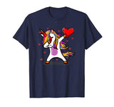 Funny Dabbing Unicorn Heart Valentine’s Day Gift Boys Girls T-Shirt
