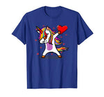 Funny Dabbing Unicorn Heart Valentine’s Day Gift Boys Girls T-Shirt