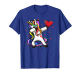Funny Dabbing Unicorn Heart Valentine’s Day Gift Boys Girls T-Shirt