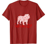 Funny English Bulldog Valentines Day Gift Dog Dad Dog Mom T-Shirt