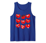 Funny Heart Emojis Love Valentines Day date Gift For Her Him Tank Top