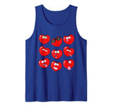 Funny Heart Emojis Love Valentines Day date Gift For Her Him Tank Top