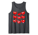 Funny Heart Emojis Love Valentines Day date Gift For Her Him Tank Top