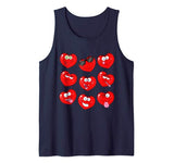 Funny Heart Emojis Love Valentines Day date Gift For Her Him Tank Top