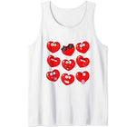 Funny Heart Emojis Love Valentines Day date Gift For Her Him Tank Top