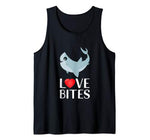 Funny Love Bites T-Shirt Anti Valentine’s Day Shark Shirt Tank Top