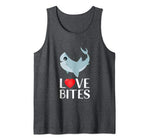 Funny Love Bites T-Shirt Anti Valentine’s Day Shark Shirt Tank Top