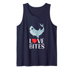 Funny Love Bites T-Shirt Anti Valentine’s Day Shark Shirt Tank Top