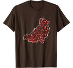 Funny Pomeranian Dog Silhouette Heart Valentines Day Lovers T-Shirt