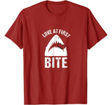 Funny Shark Valentine’s Day Shirt  Love at First Bite Gift