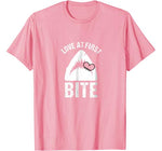 Funny Shark Valentine’s Day Shirt  Love at First Bite Gift