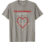 Funny The Love Formula Math T Shirt for Valentine Day