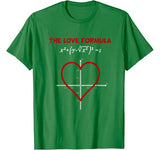 Funny The Love Formula Math T Shirt for Valentine Day