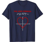 Funny The Love Formula Math T Shirt for Valentine Day