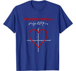 Funny The Love Formula Math T Shirt for Valentine Day