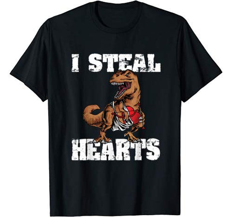 Funny Valentines Shirt For Boys Valentines Dinosaur T Rex