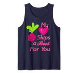 Funny Valentines Shirt  My Heart Skips a Beat for You Gift Tank Top