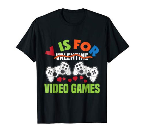 Funny Video Games Lover Valentine Day Shirts For Kids Boys