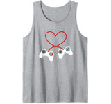 Gamer Controller Heart Love Funny Valentine’s Day Gift Tank Top