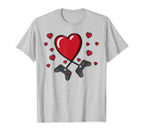 Gamer Valentines Day Shirt Heart Video Controller Kids Boys