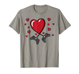 Gamer Valentines Day Shirt Heart Video Controller Kids Boys