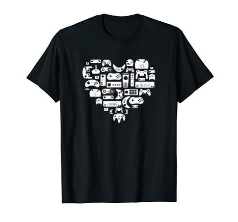 Gaming Love T-Shirt for Men Game Valentines Day Gift for Him T-Shirt