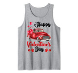 German Shorthaired Pointer Dog Red Truck Valentine’s Day Tank Top
