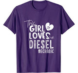 Girl Loves Diesel Mechanic Shirt Funny Valentine’s Day Gift