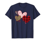 Girls Valentines Day Shirts Hearts Love Leopard Plaid Kids T-Shirt