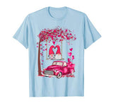 Gnome Pink Truck Heart Tree Valentine’s Day Lover Gift T-Shirt