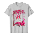 Gnome Pink Truck Heart Tree Valentine’s Day Lover Gift T-Shirt