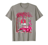 Gnome Pink Truck Heart Tree Valentine’s Day Lover Gift T-Shirt