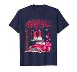 Gnome Pink Truck Heart Tree Valentine’s Day Lover Gift T-Shirt