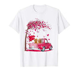 Goldendoodle Pink Truck Heart Tree Valentine’s Day Lover T-Shirt