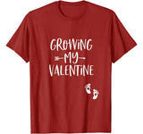 Growing My Valentine T-Shirt Pregnancy Announcement Tee
