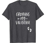 Growing My Valentine T-Shirt Pregnancy Announcement Tee
