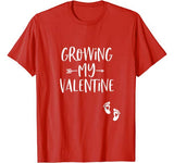 Growing My Valentine T-Shirt Pregnancy Announcement Tee
