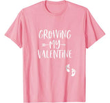 Growing My Valentine T-Shirt Pregnancy Announcement Tee