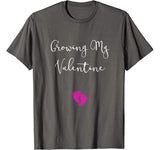 Growing My Valentine Valentines Day Pregnancy Announcement T-Shirt