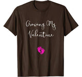 Growing My Valentine Valentines Day Pregnancy Announcement T-Shirt