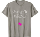 Growing My Valentine Valentines Day Pregnancy Announcement T-Shirt