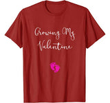 Growing My Valentine Valentines Day Pregnancy Announcement T-Shirt