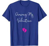 Growing My Valentine Valentines Day Pregnancy Announcement T-Shirt