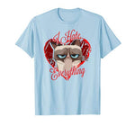 Grumpy Cat Hates Everything Heart Valentine’s Day T-Shirt